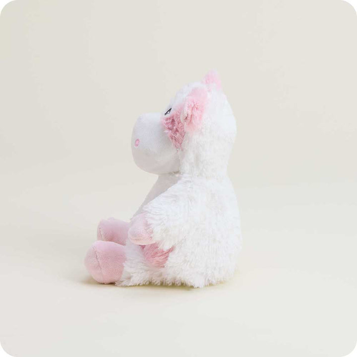 Soft pink strawberry cow Warmies with real French lavender and grain filling