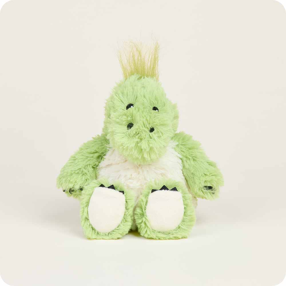Warmies Green Dinosaur Junior Microwavable Plush – green dinosaur plush, heatable and lavender scented