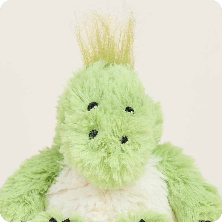 Green Dinosaur Junior Warmies weighted dinosaur stuffed animal for calming comfort
