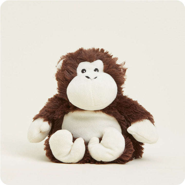 Warmies Monkey Junior Microwavable Plush – brown monkey plush, heatable and lavender scented