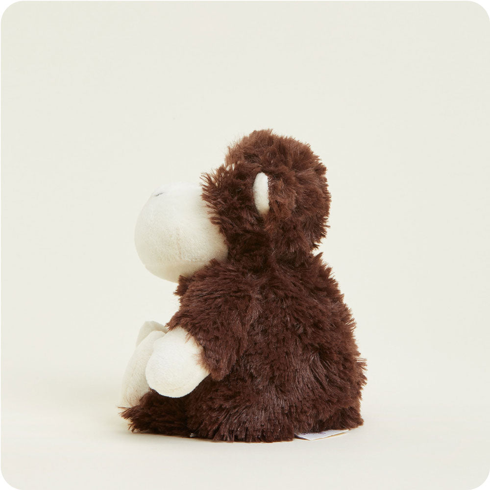 Microwavable monkey plush by Warmies, soothing heat pad stuffed animal