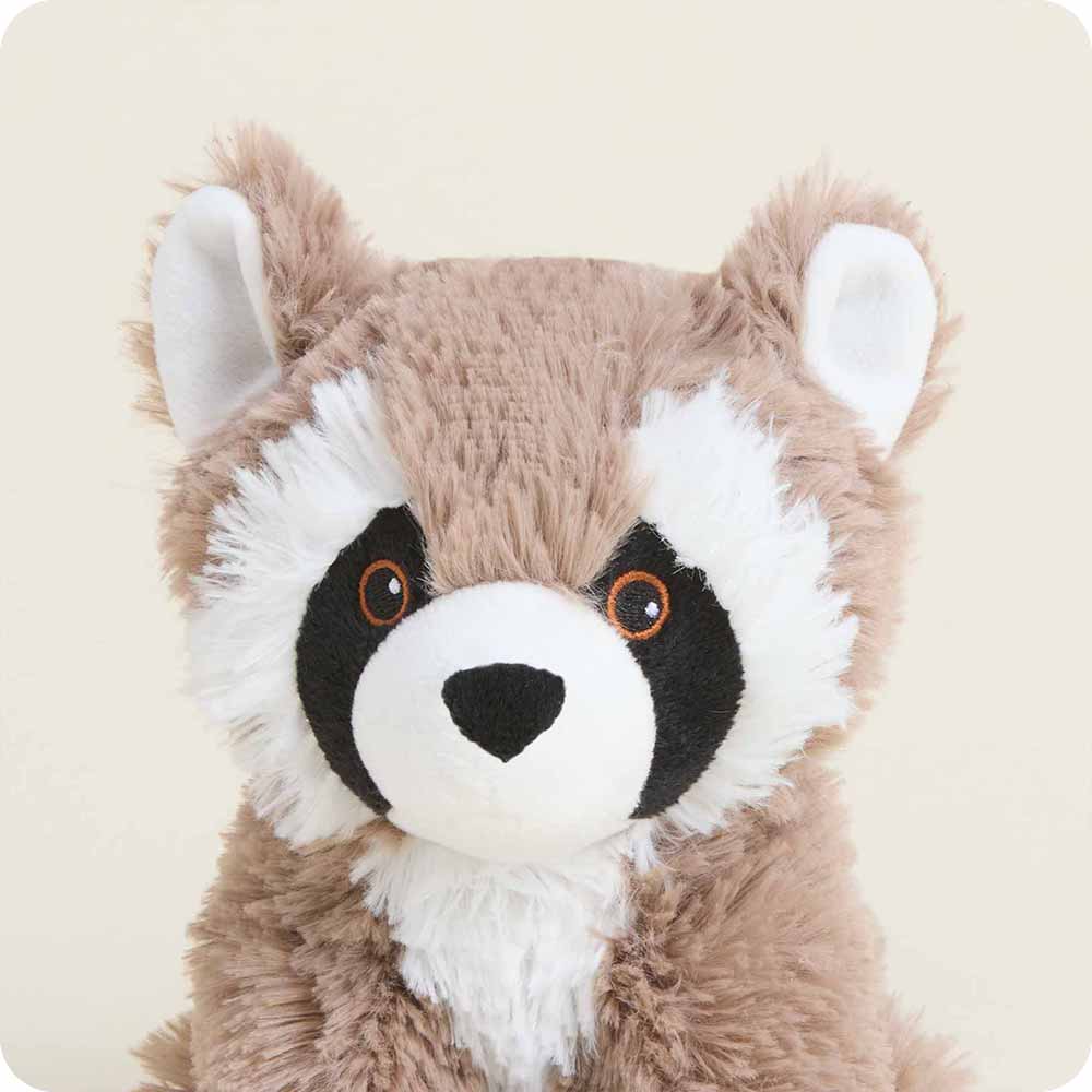 Raccoon Junior Warmies weighted raccoon stuffed animal for calming comfort