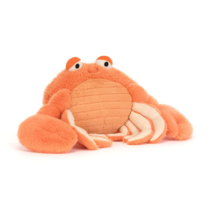 Jellycat Pinchsnap Crab; a friendly plush orange crab with soft claws and big cartoon eyes.