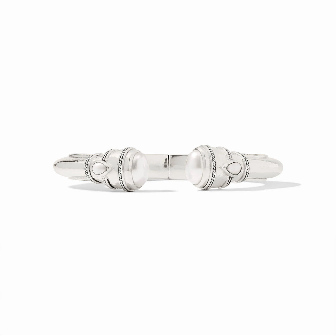 Julie Vos Cannes Demi Cuff - Silver Plated Glass Bangle