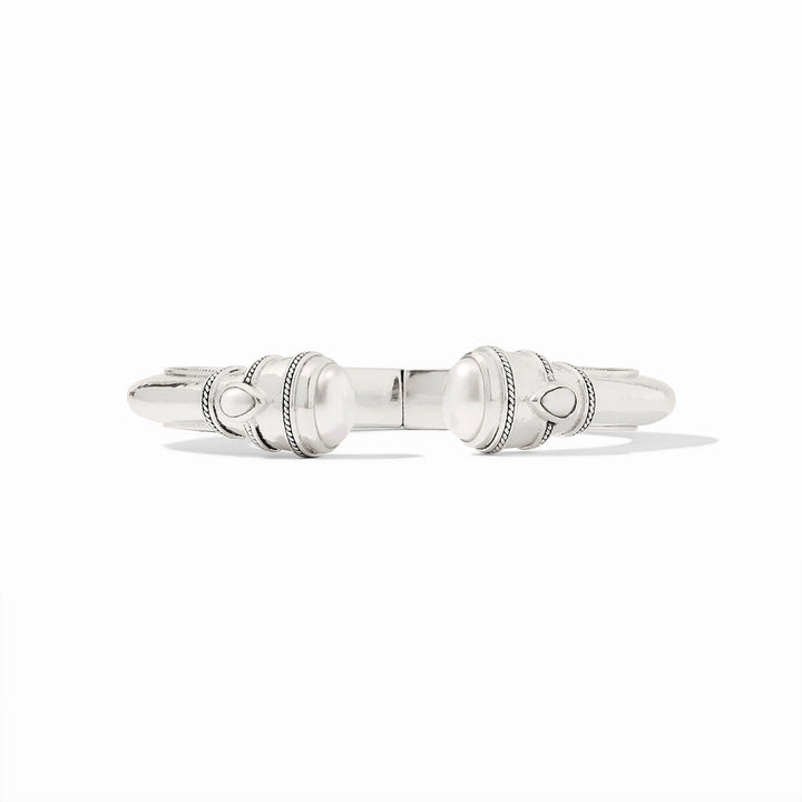 Julie Vos Cannes Demi Cuff - Silver Plated Glass Bangle