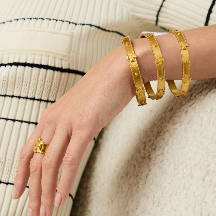 Canterbury Bangle - 24K Gold Plated Artisan Bangle