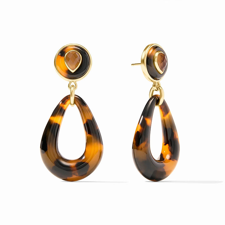 Carnaby Statement Earring - 24K Gold &amp; Tortoise Acetate