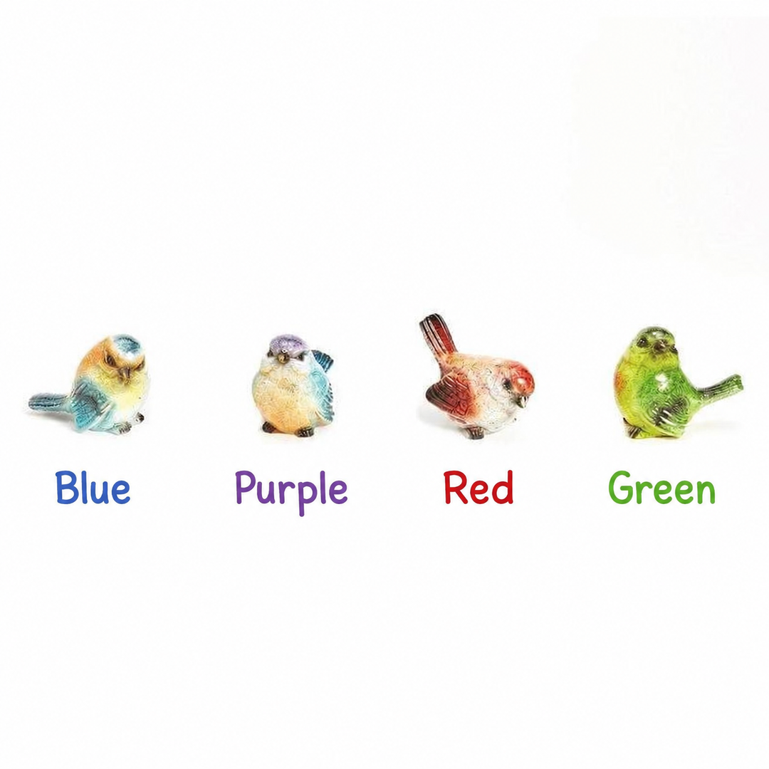 Hand-Painted Bird - Assorted colors in Red, Blue, Green &amp; Orange