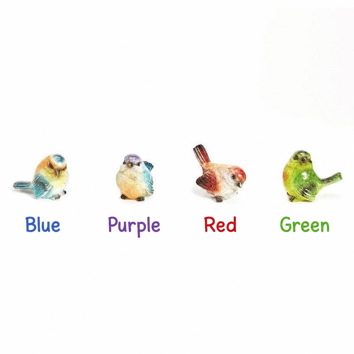 Hand-Painted Bird - Assorted colors in Red, Blue, Green &amp; Orange