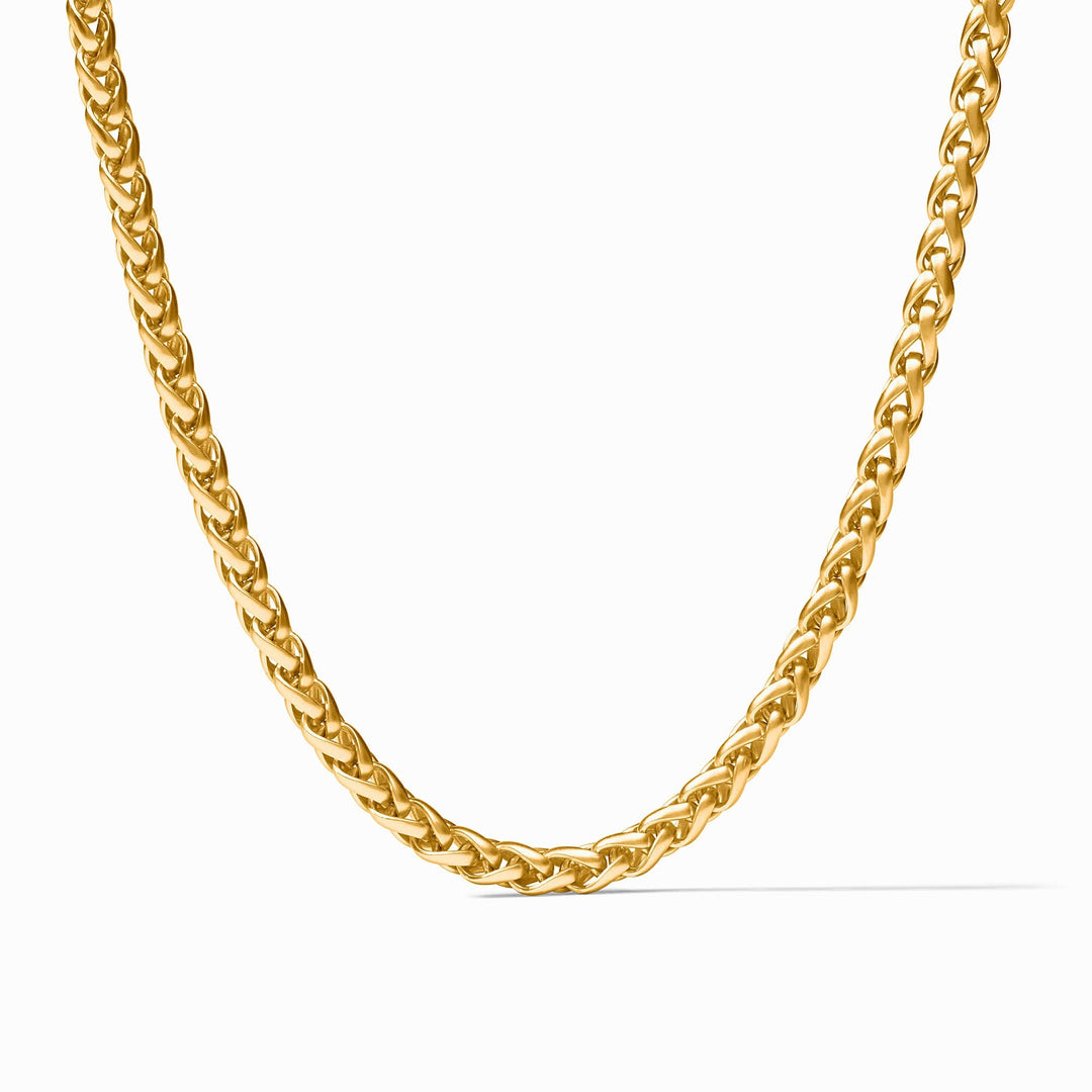 24K gold-plated Julie Vos Cobblestone Link Necklace.
