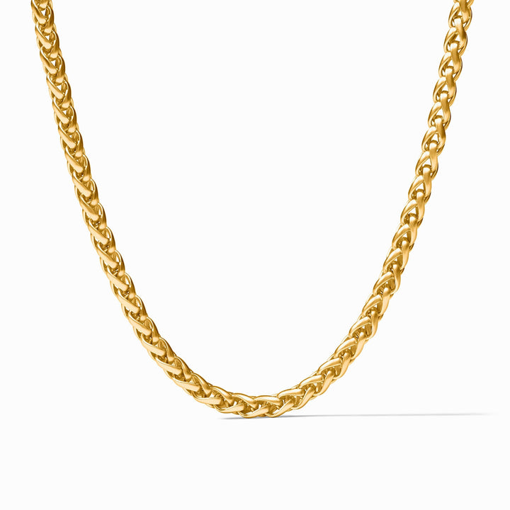24K gold-plated Julie Vos Cobblestone Link Necklace.