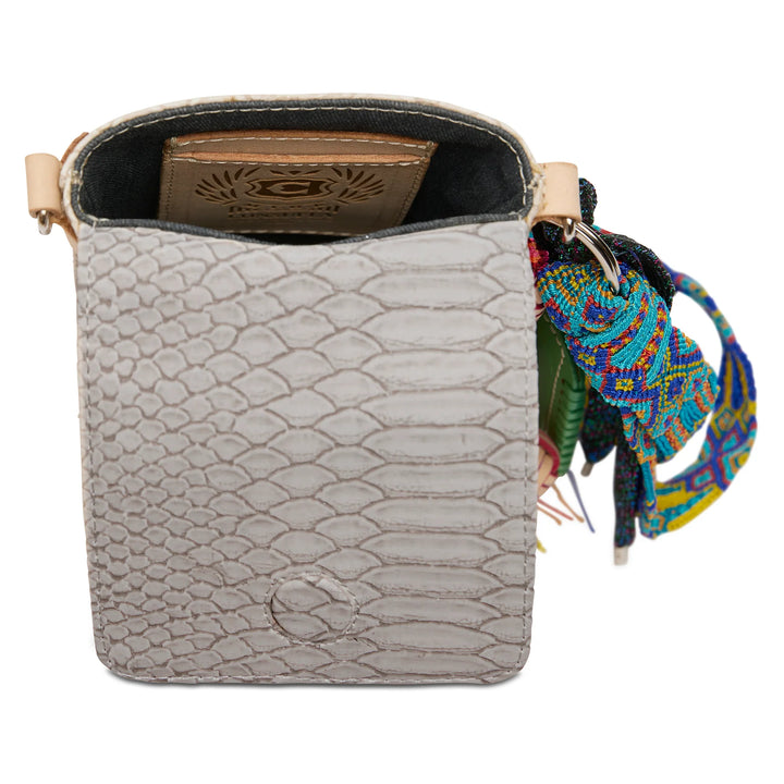 Consuela Thunderbird Dash Crossbody - Embroidered Leather Tech &amp; Phone Bag