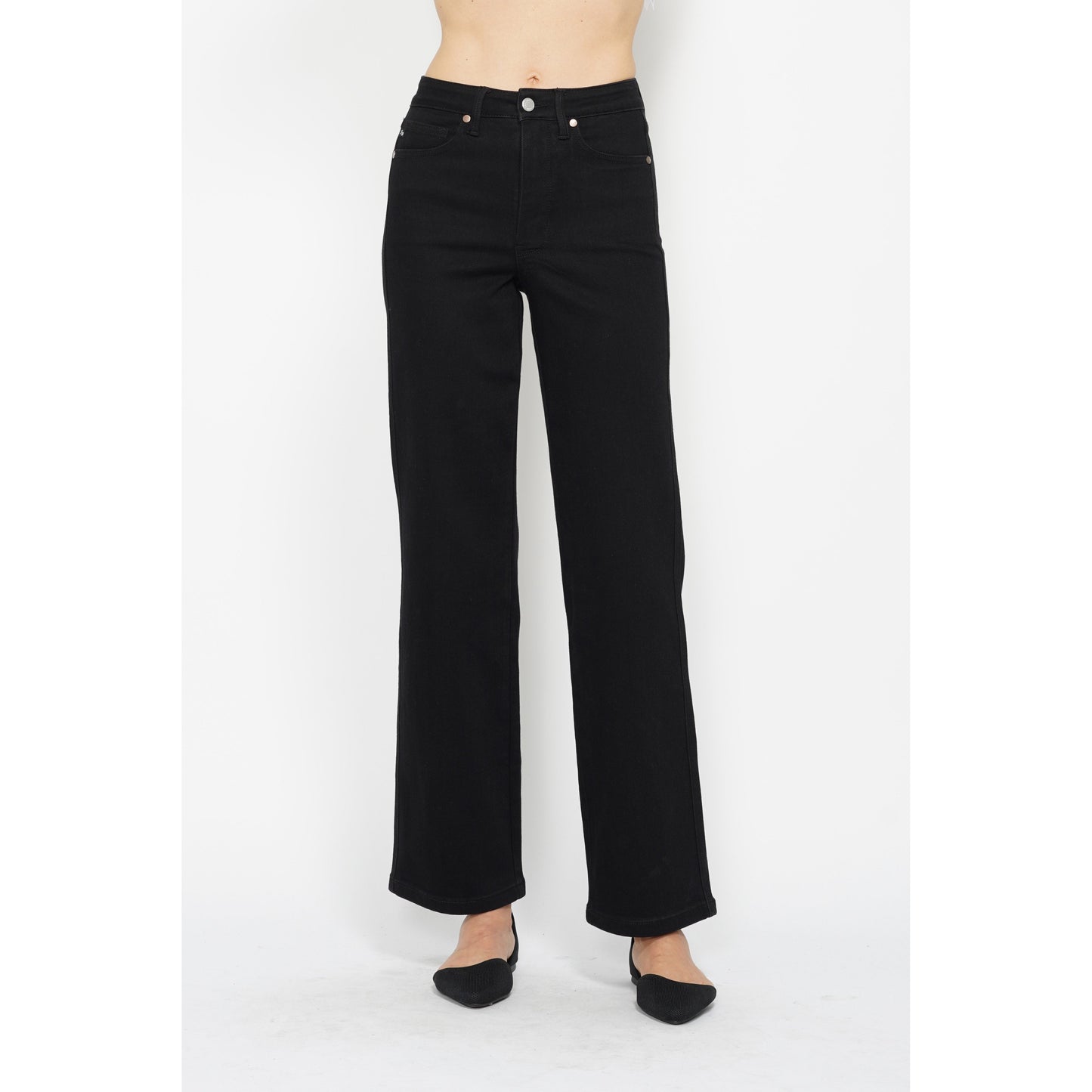 Judy Blue High Waisted Tummy Control Classic Straight - Black