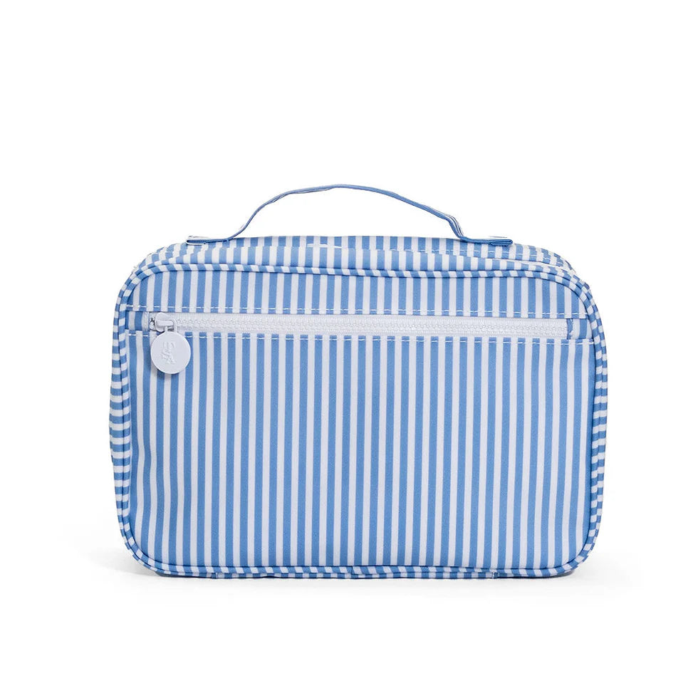 TRVL Design Bundle Up2 Hanging Toiletry Bag - Pimlico Stripe Chambray