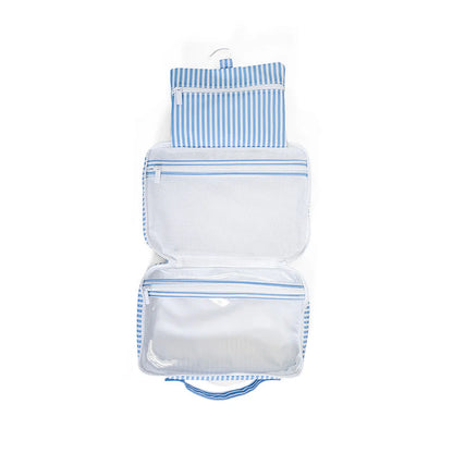 BUNDLE UP2 Hanging Toiletry Bag - PIMLICO STRIPE CHAMBRAY