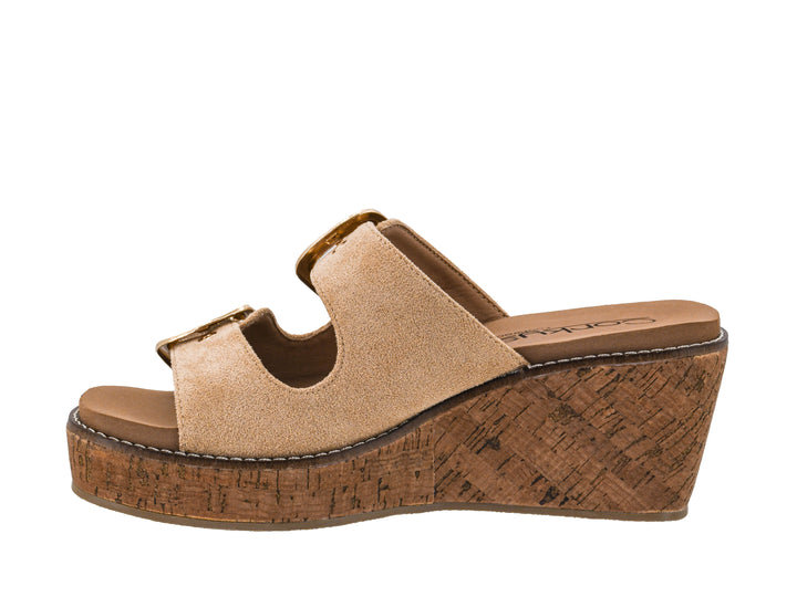 Corkys Double Dare - Sand Faux Suede