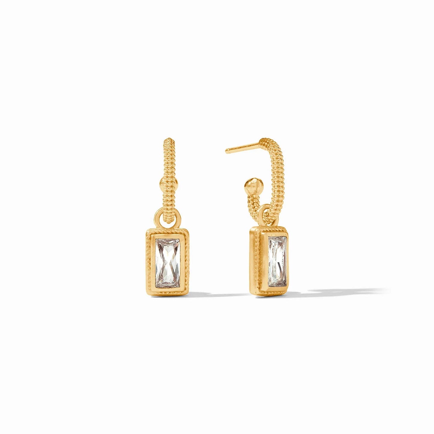 Baguette Hoop & Charm Earring