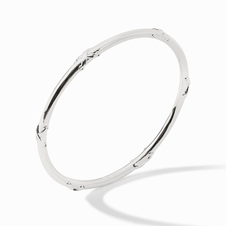 Julie Vos Essex silver stacking bangle side view