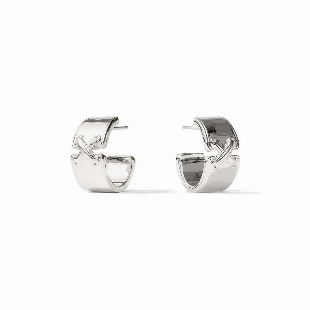 Julie Vos Essex Hoop earrings in polished silver