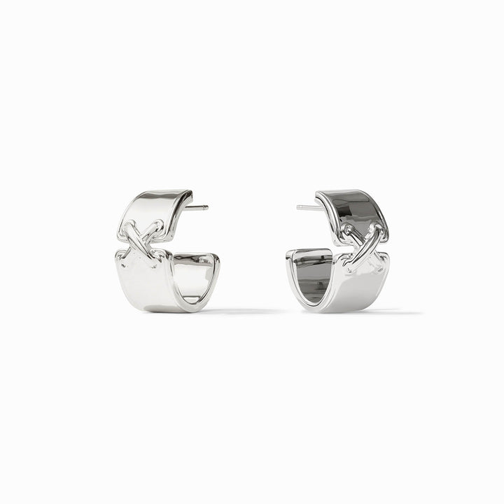 Julie Vos Essex Hoop earrings in polished silver