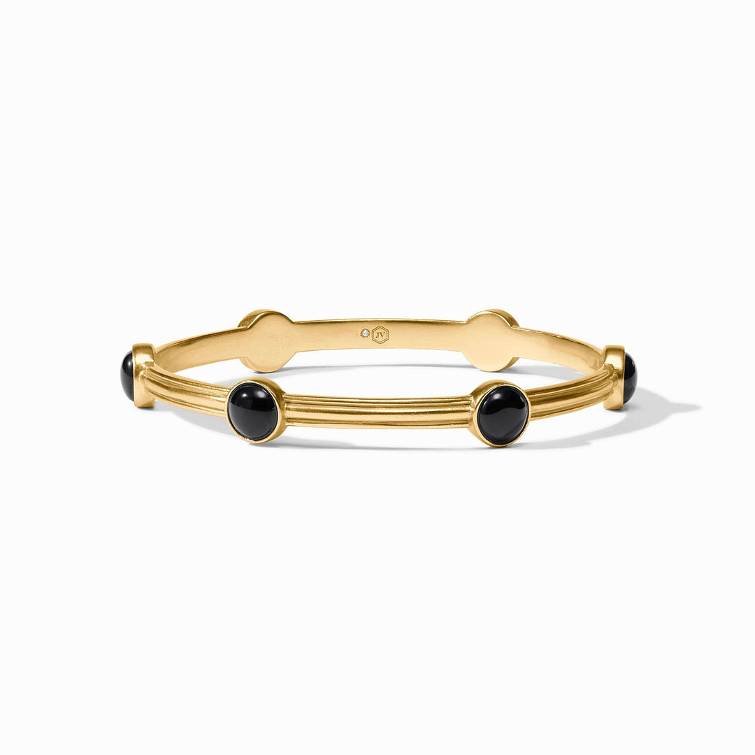 Julie Vos Essex Stone Bangle - Obsidian Black