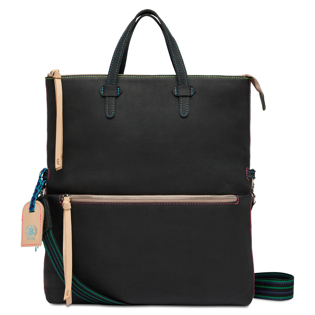 Consuela Cyndi Field Tote featuring a premium Cyndi leather exterior and top leather handles.
