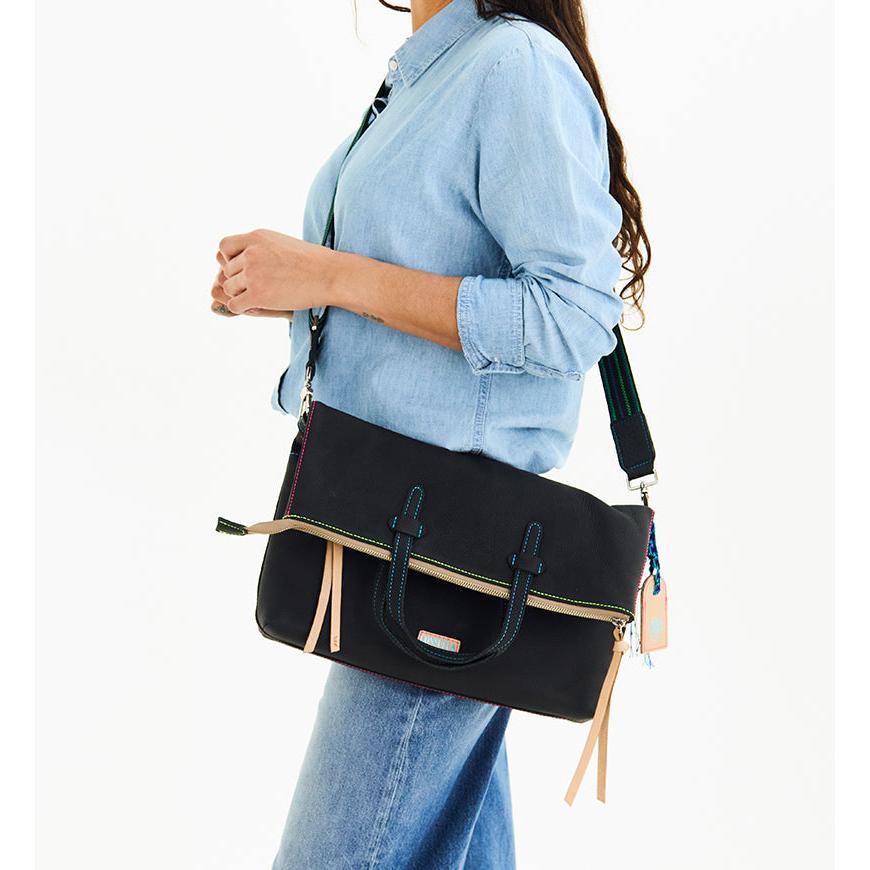 Consuela Cyndi Field Tote featuring a premium Cyndi leather exterior and top leather handles.