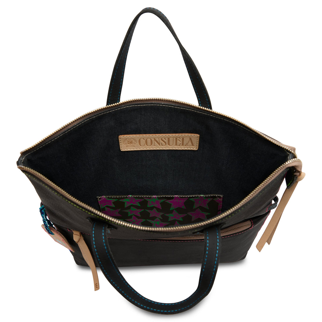 Consuela Cyndi Field Tote featuring a premium Cyndi leather exterior and top leather handles.