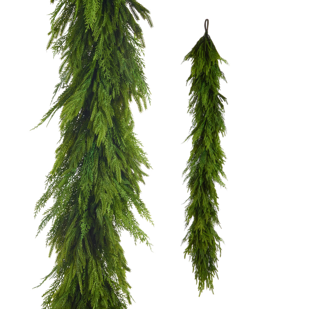 Mixed greenery artificial Christmas garland, 6 foot, RAZ Imports