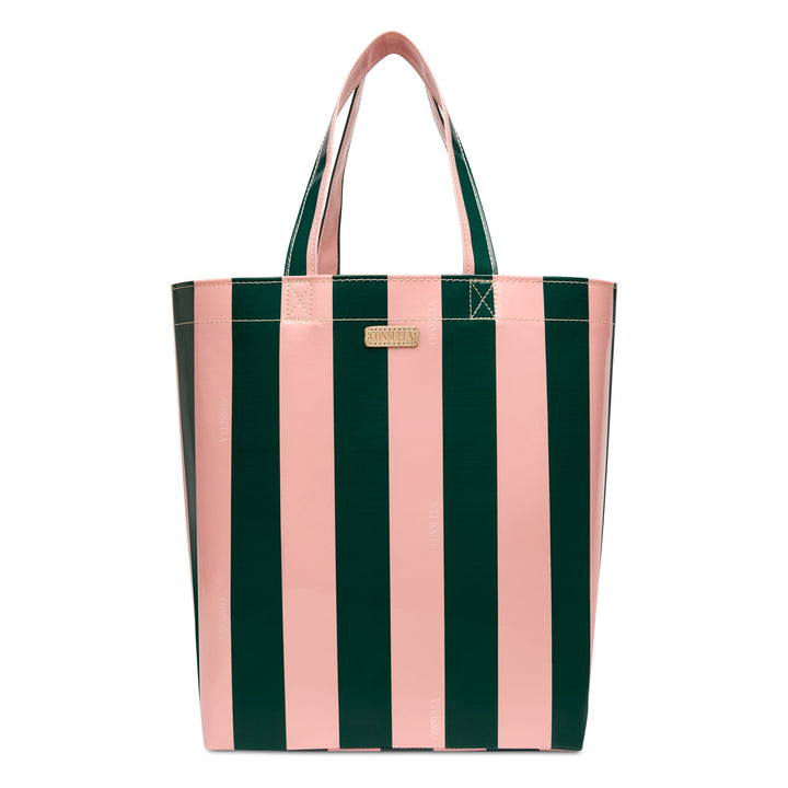 Consuela Fern Basic Bag featuring a deep green and light pink wipe-clean exterior.