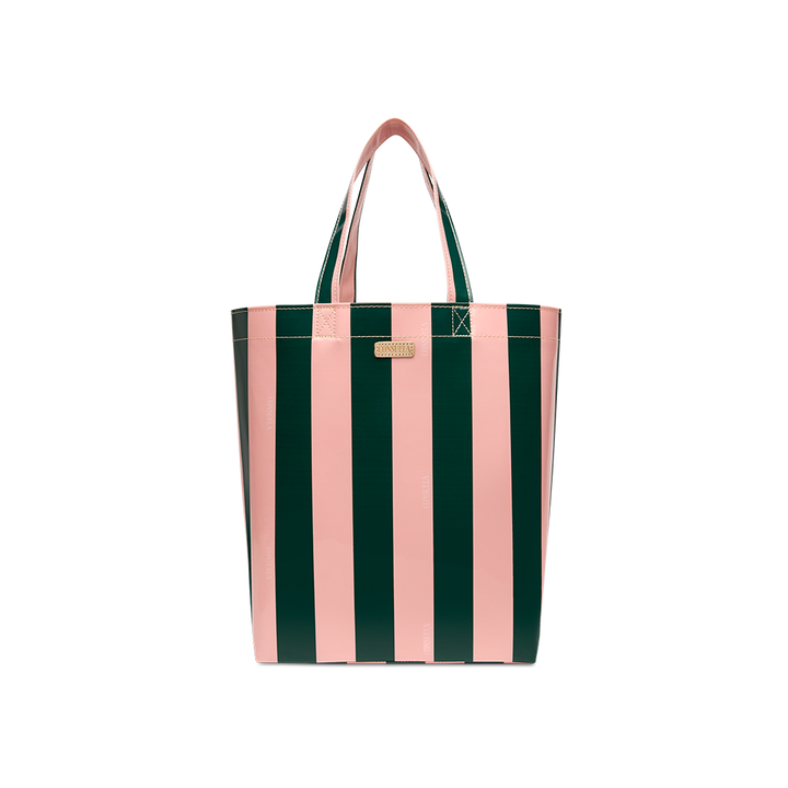 Consuela Fern Basic Bag featuring a deep green and light pink wipe-clean exterior.