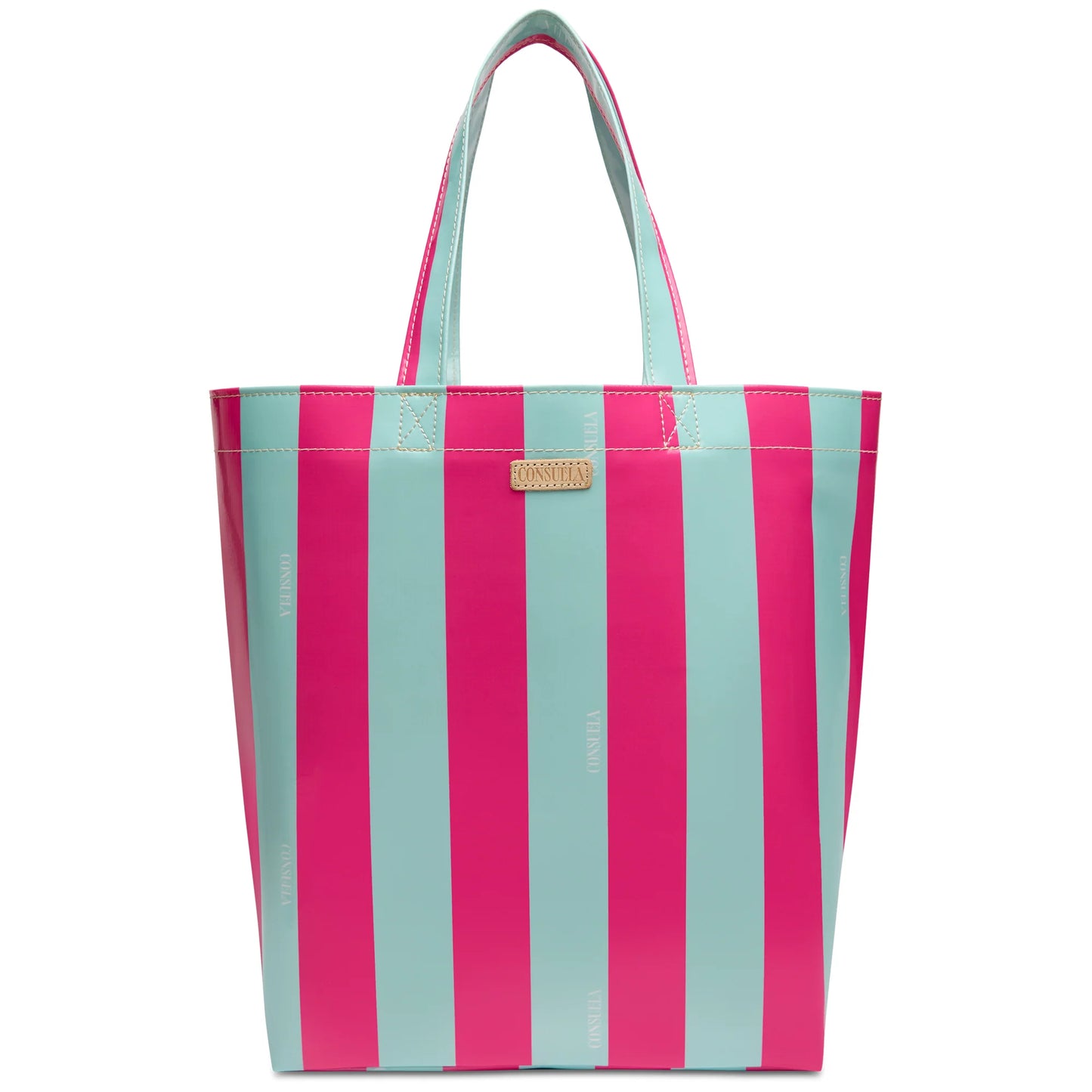 Consuela Malibu Grab N Go Basic Bag in vibrant bold pattern; medium-sized wipeable utility tote for everyday use.