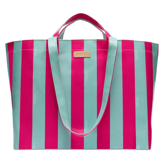 Consuela Malibu Grab N Go Jumbo Bag in vibrant bold pattern; oversized and wipeable utility tote for beach or travel.