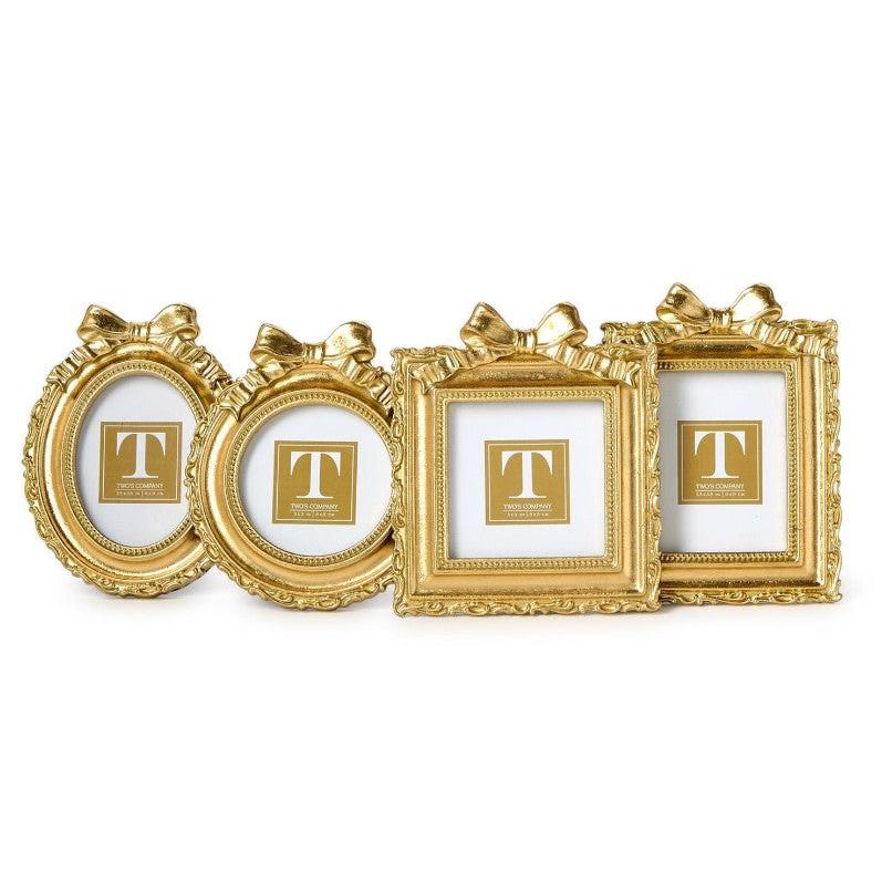 Gold Mini Photo Frame with Accent Bow