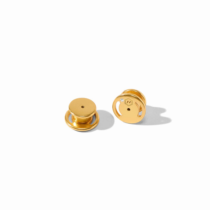 Julie Vos Sahara Doorknocker Earring Gold earring back detail