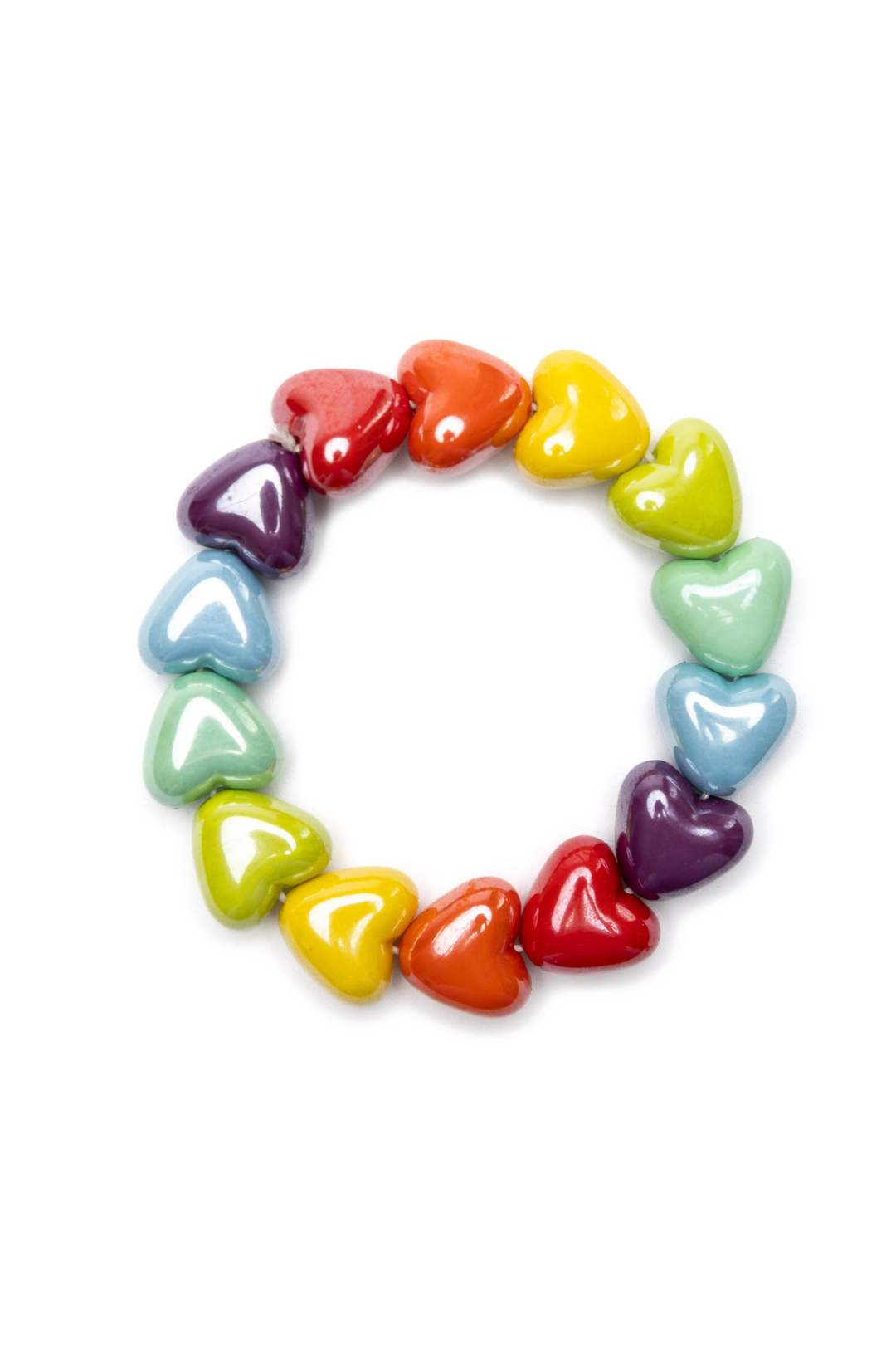 Great Pretenders Colours of Love rainbow heart bead bracelet for girls