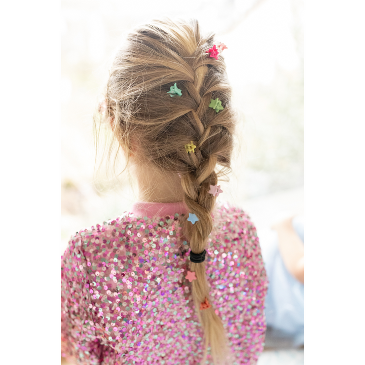 Great Pretenders Rainbow Star mini claw hair clips, 10 piece set