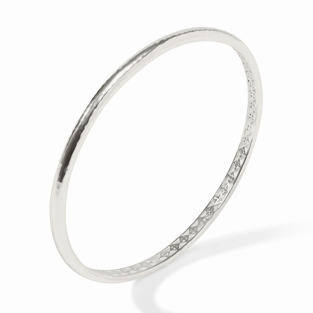 Havana Demi Bangle - Silver - Hand-Hammered Designer Bangle