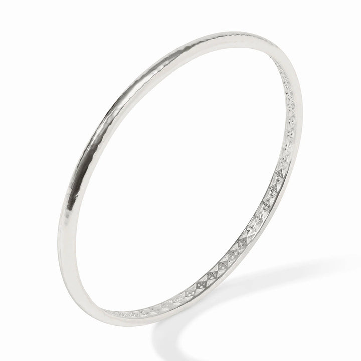 Havana Demi Bangle - Silver - Hand-Hammered Designer Bangle