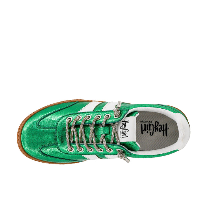 Corkys Heads Up Sneaker - Green Metallic