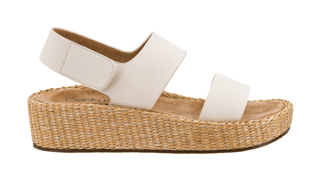 Corkys Heatwave Platform Sandal - White