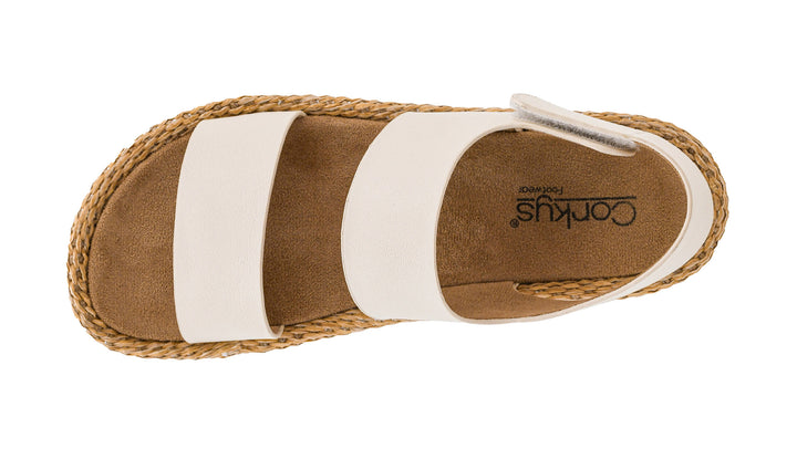 Corkys Heatwave Platform Sandal - White
