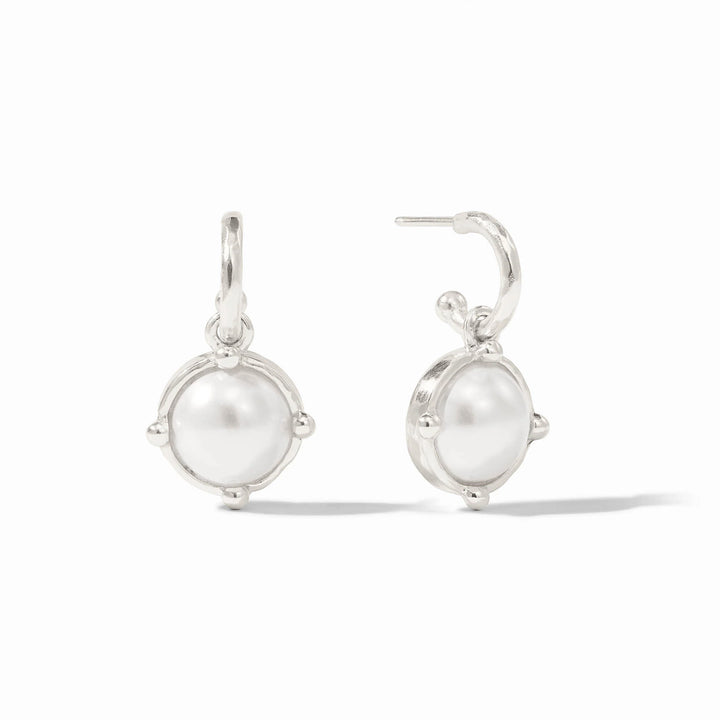 Honeybee Silver Hoop &amp; Charm Earring - 2-in-1