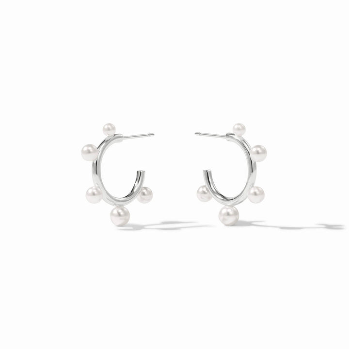 Hydra Stone Silver Hoop