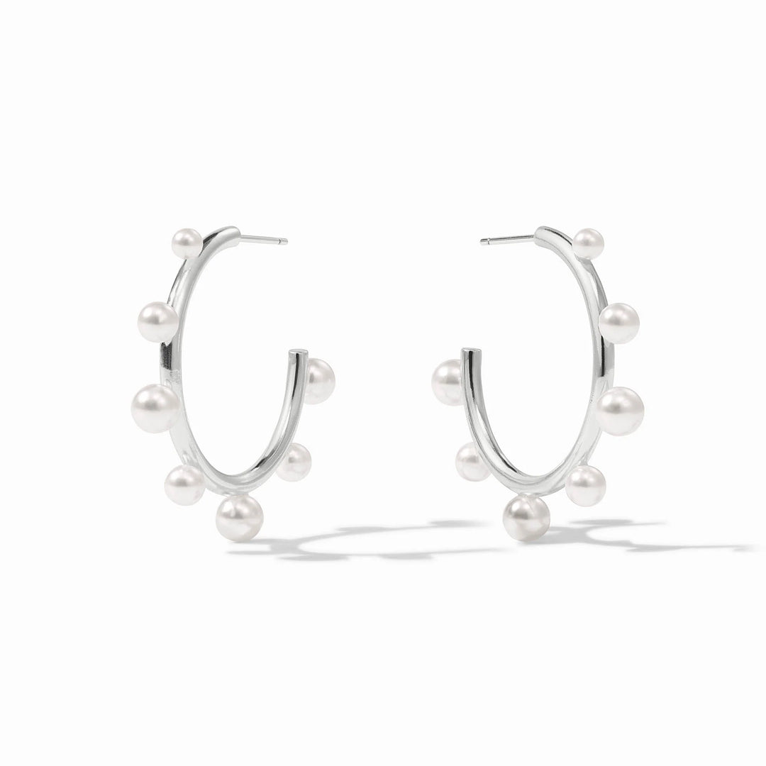 Hydra Stone Silver Hoop
