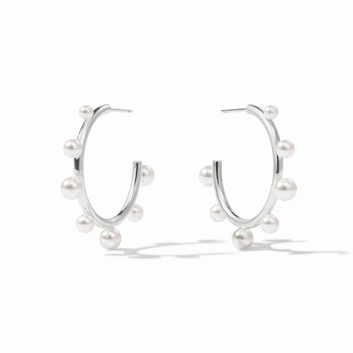Hydra Stone Silver Hoop