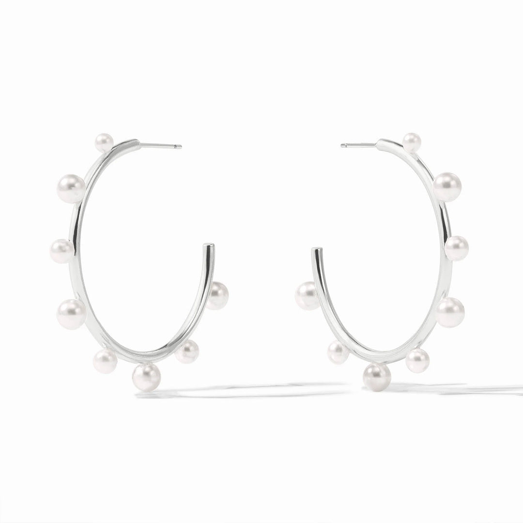 Hydra Stone Silver Hoop
