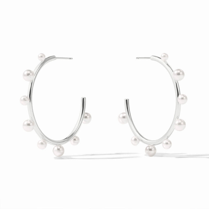 Hydra Stone Silver Hoop
