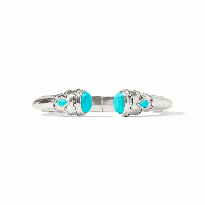 Julie Vos Cannes Demi Cuff - Silver Plated Glass Bangle