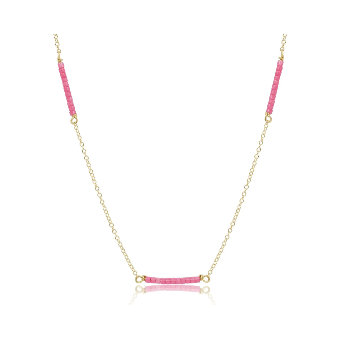 enewton 15 inch gold-filled simplicity chain necklace featuring Hope Bliss colored bubble charms; waterproof and tarnish-resistant.
